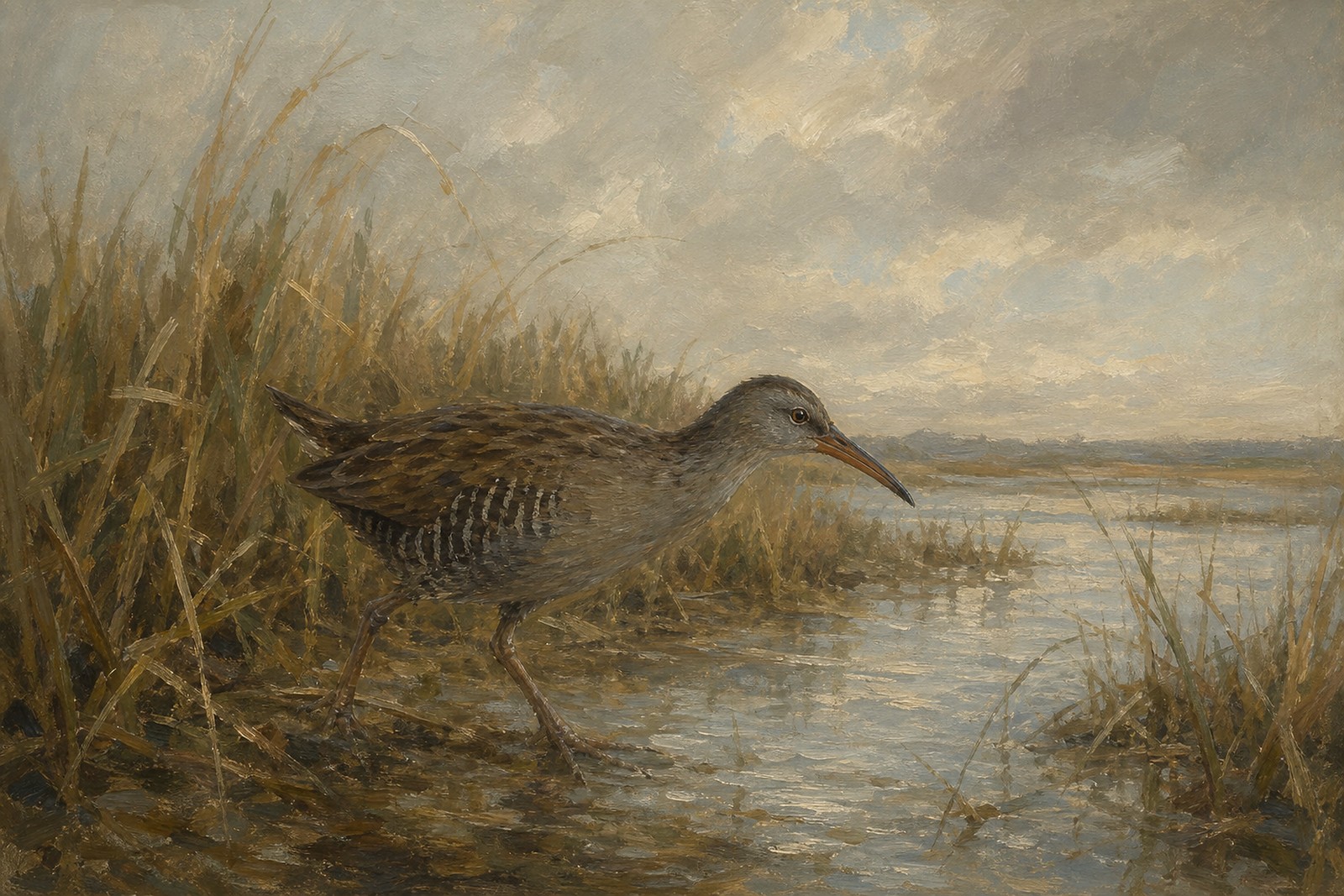 Clapper Rail in Salt Marsh