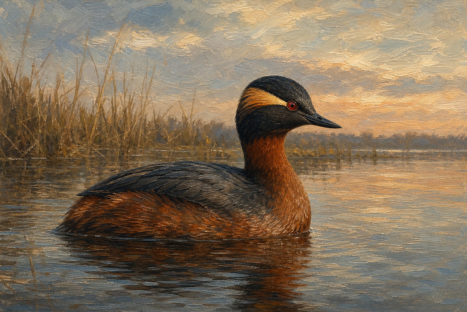 Horned Grebe in Breeding Plumage
