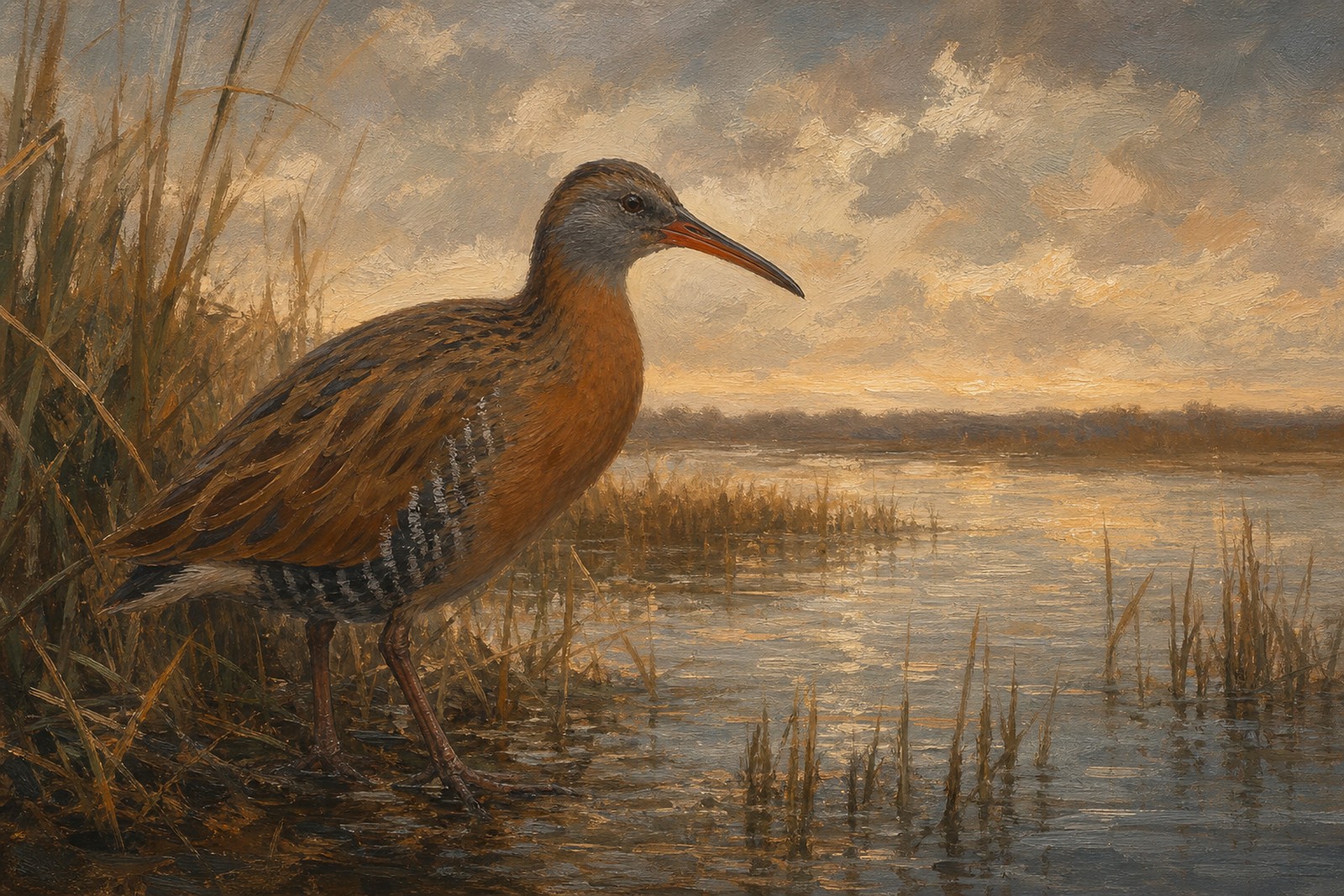 King Rail at Marsh Edge