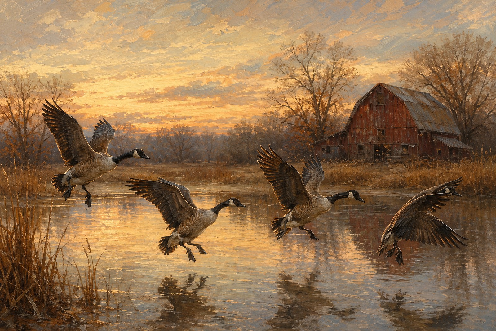 Migration Over the Old Farm Pond