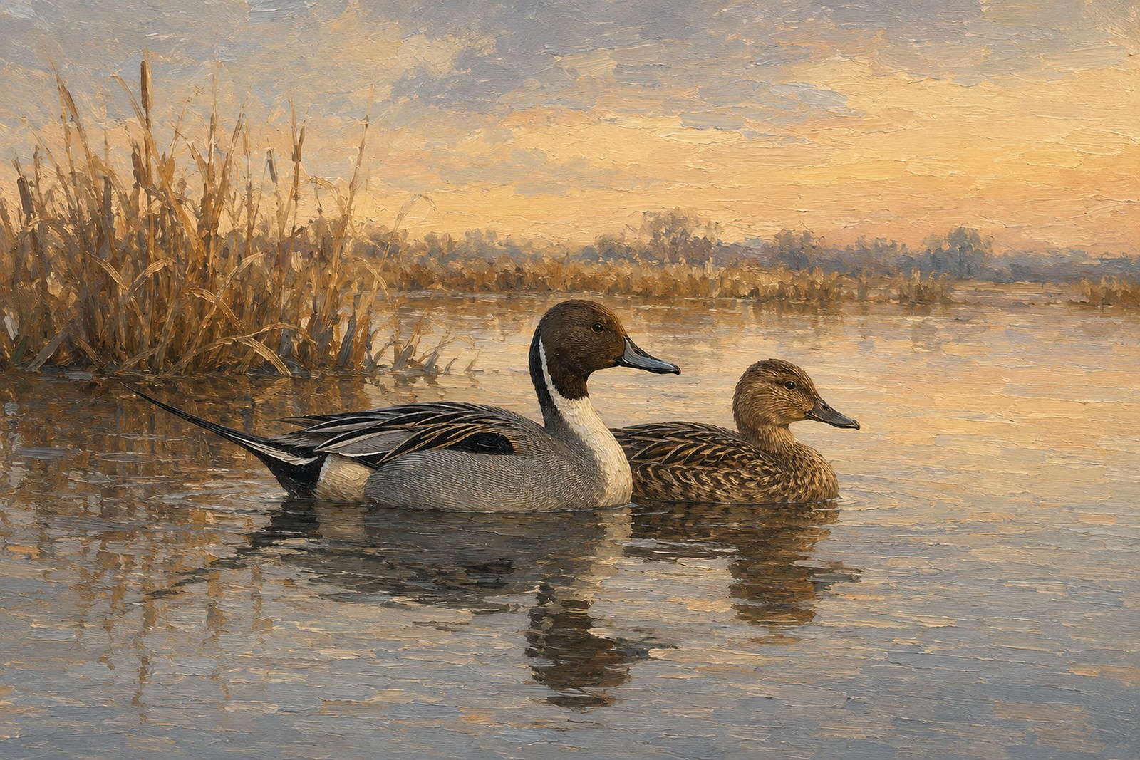 Pintail Pair at First Light