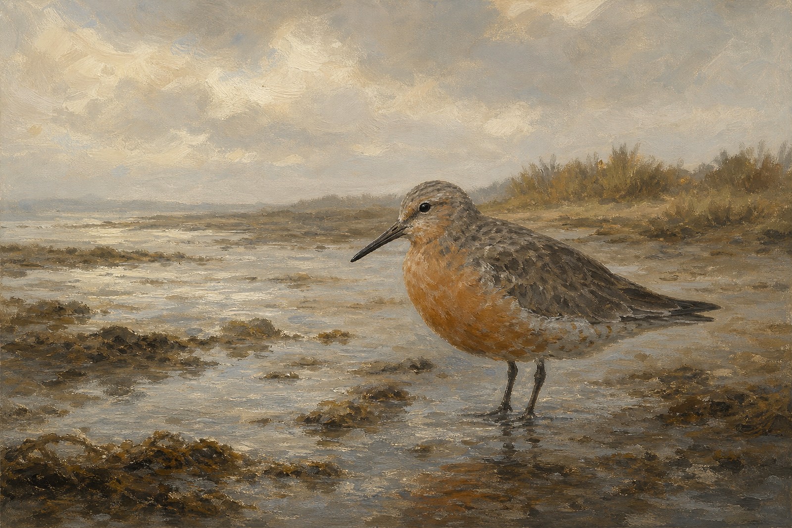 Red Knot in Soft Atlantic Light