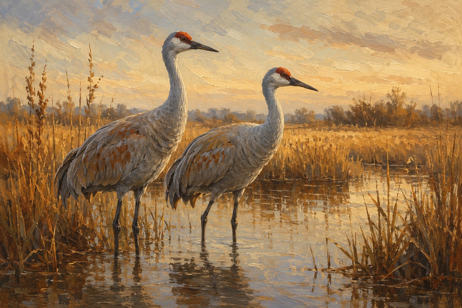 Sandhill Crane Art: The Elegant Statement Bird