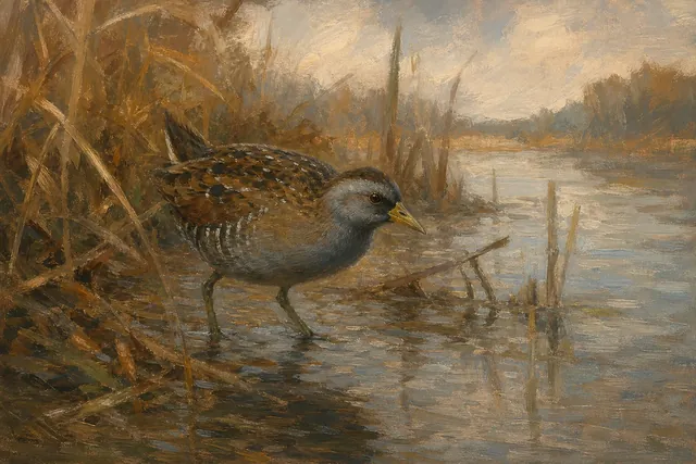 Sora in Autumn Reeds, oil-painting-style print