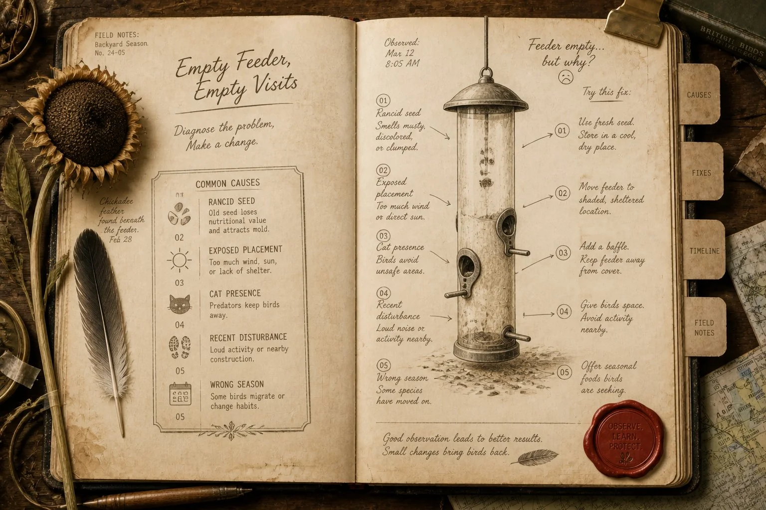 Why Birds Aren't Coming to Your Feeder: 8 Common Causes
