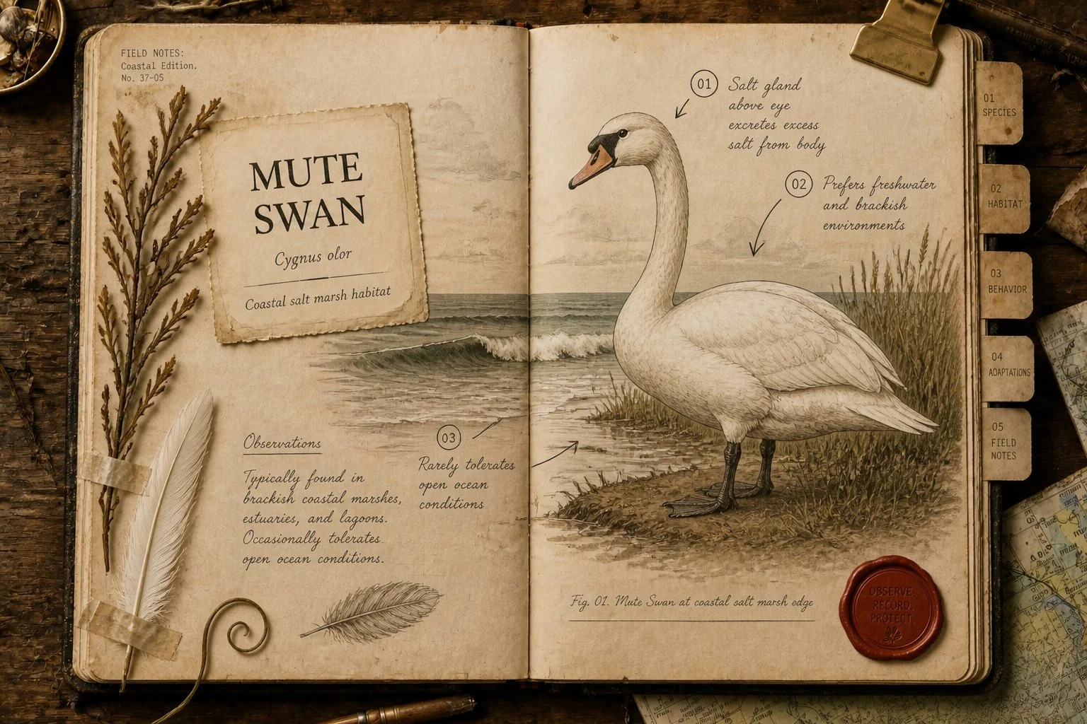 Do Swans Swim in the Ocean? Rarely, And Reluctantly