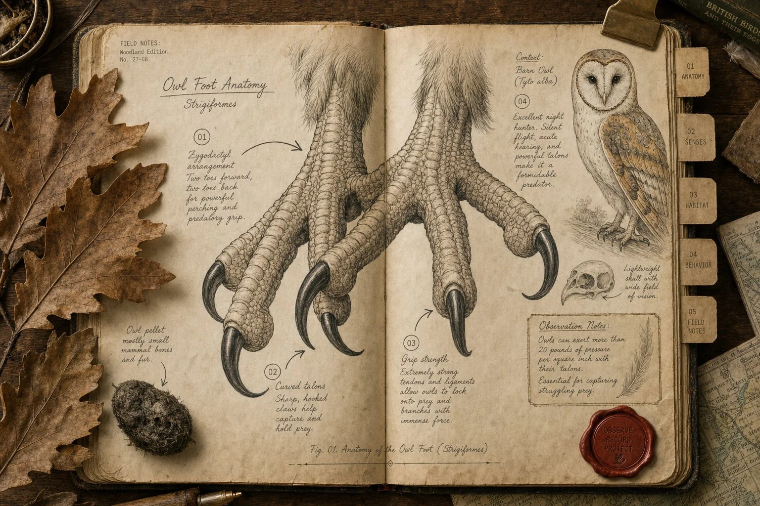 Owl Feet and Talons: The Anatomy of Silent Killers