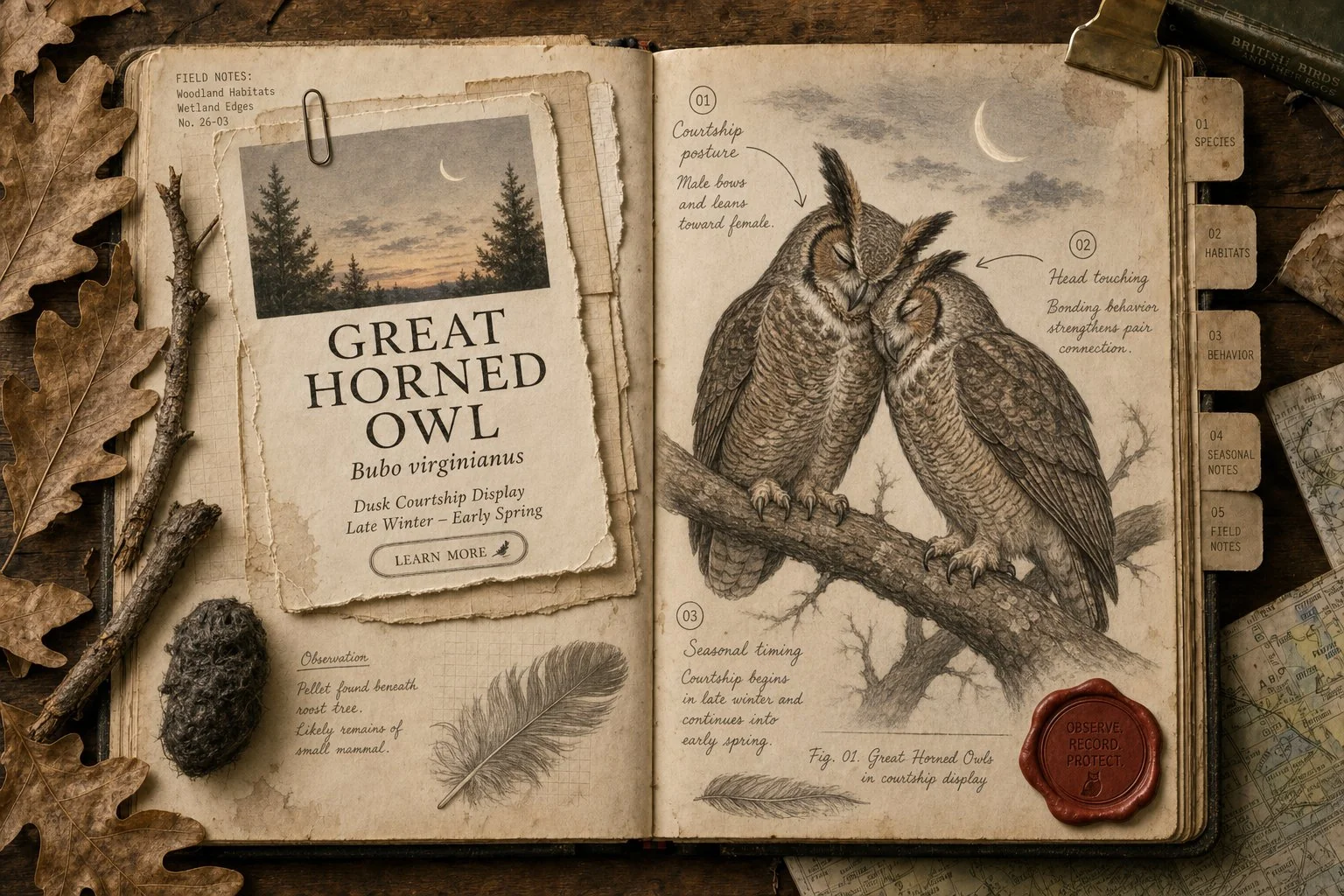 Owl Mating: Courtship, Pair Bonds, and Breeding Season