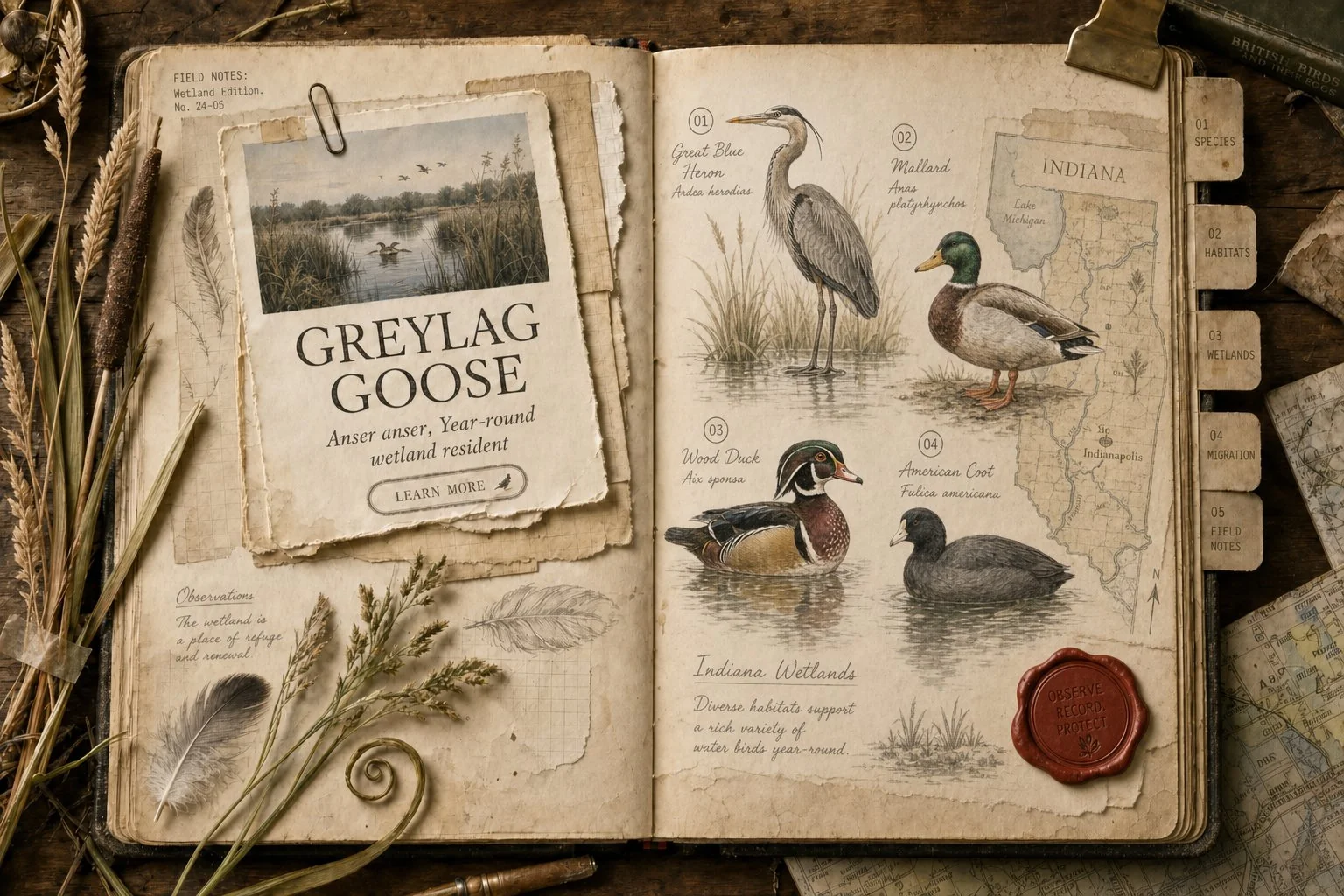 Water Birds in Indiana: 24 Common Species