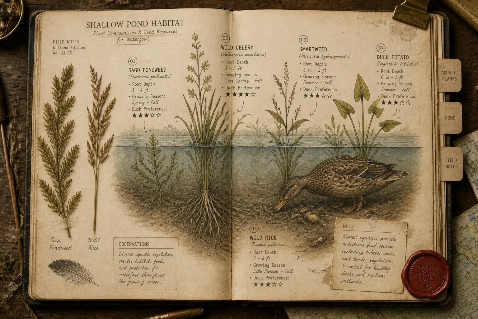 What to Plant for Ducks in Standing Water: The Working Five