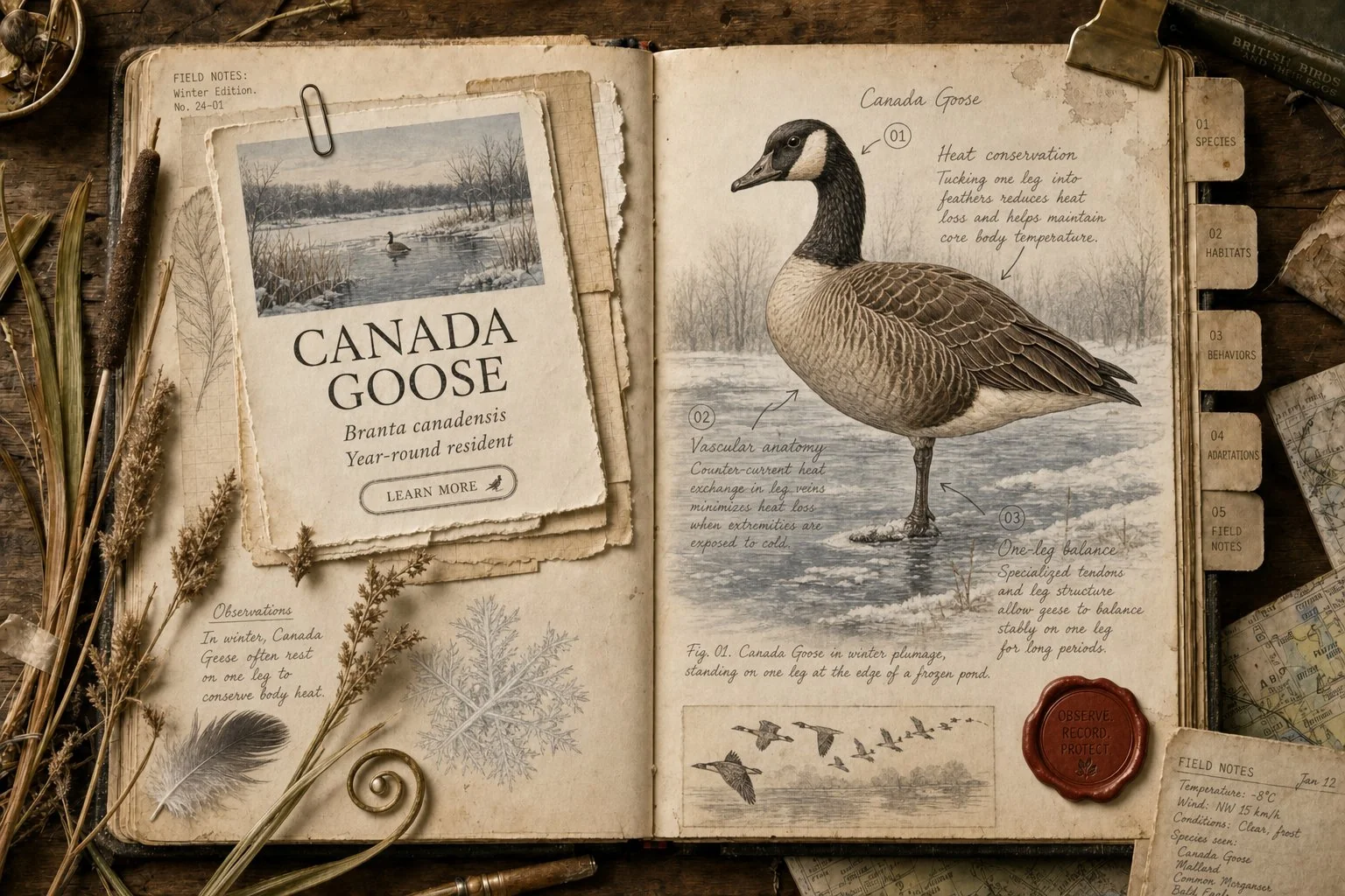 Why Do Geese Stand on One Leg? Heat Loss, Mainly